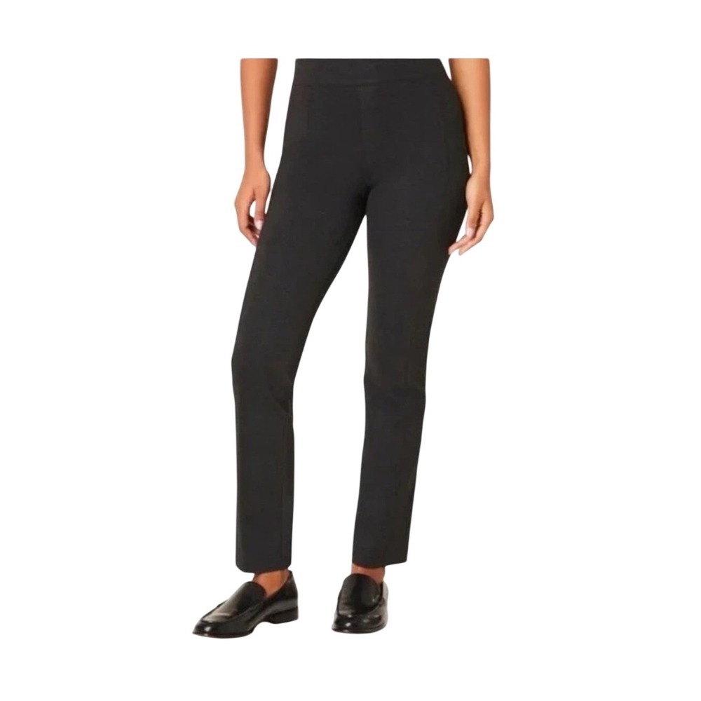 SPANX Ponte Slim Straight Pants Pull-On Stretch Gray Medium 20254R